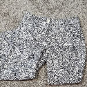 Talbots Black and White Cropped Pants